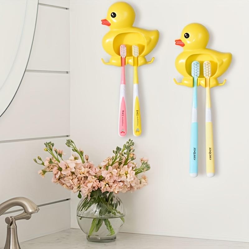 No-Drill Suction Cup Bathroom Organizer, Waterproof Dustproof Plastic Duck-Shaped Home Decor for Bathroom Storage, Bathroom Accessories