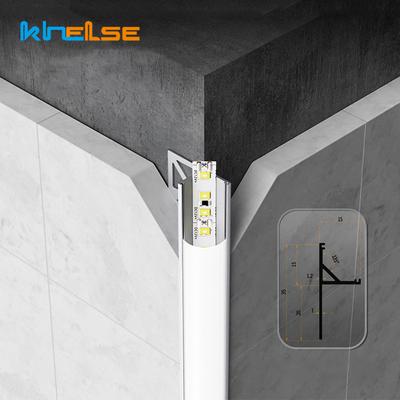 0,5 m/1 m Listwy krawędziowe narożne ścienne Oświetlenie dekoracyjne Wpuszczany profil aluminiowy LED Do płytek Panel ścienny Lampa sztywna