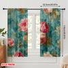 2pcs,2D plane printing Popular Curtains Floral Elegance(1) Durable Polyester (without rod) Decorations Inside Use for Bedroom,