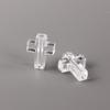 Z51 50PCS Cross Transparent Shape Spacer DIY Texture Jewelry Handmade Bracelet Necklace Decoration Accessories Trend Material