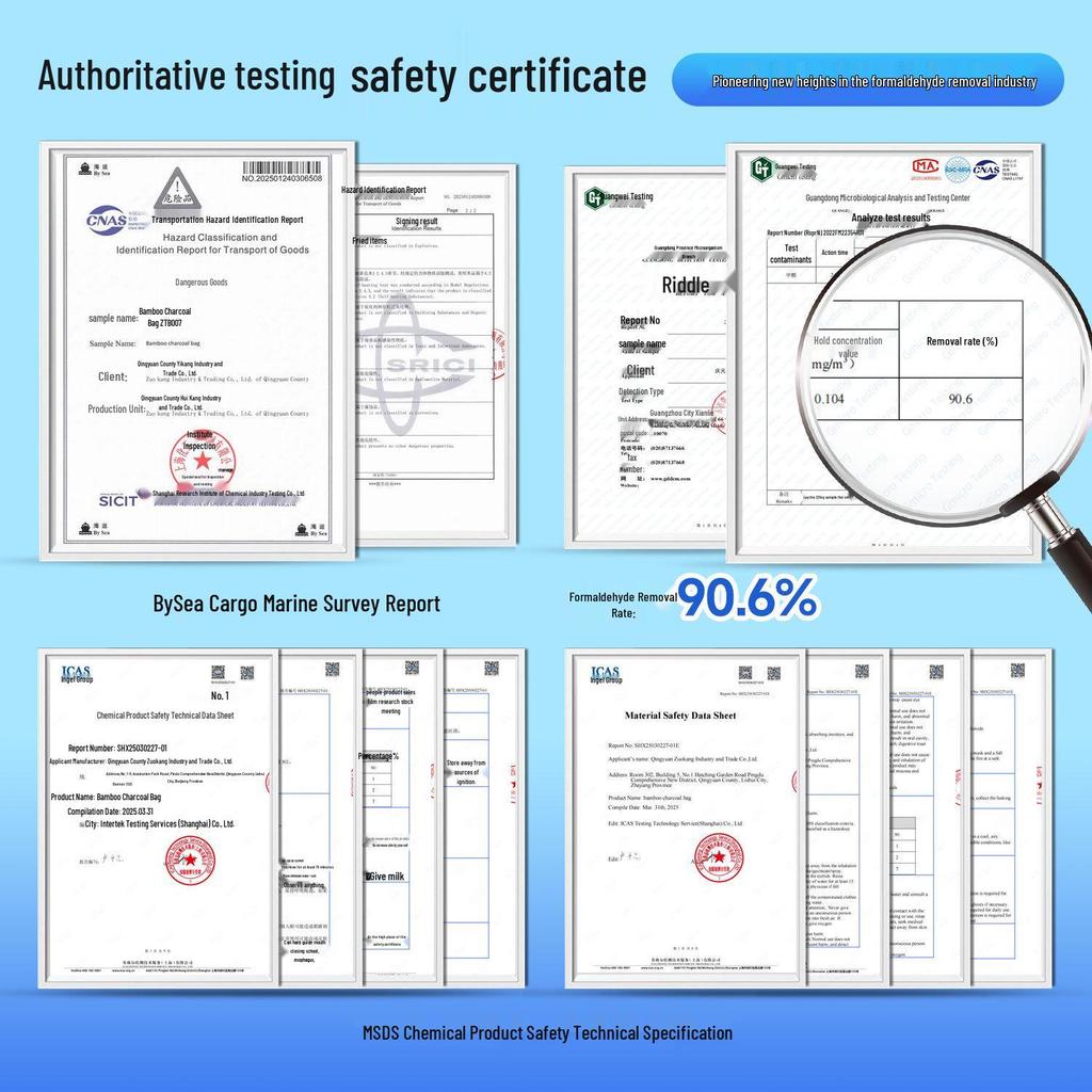 Bamboo Charcoal Bag: High-Efficiency Odor & Formaldehyde Removal, Powerful Air Purification with Activated Carbon