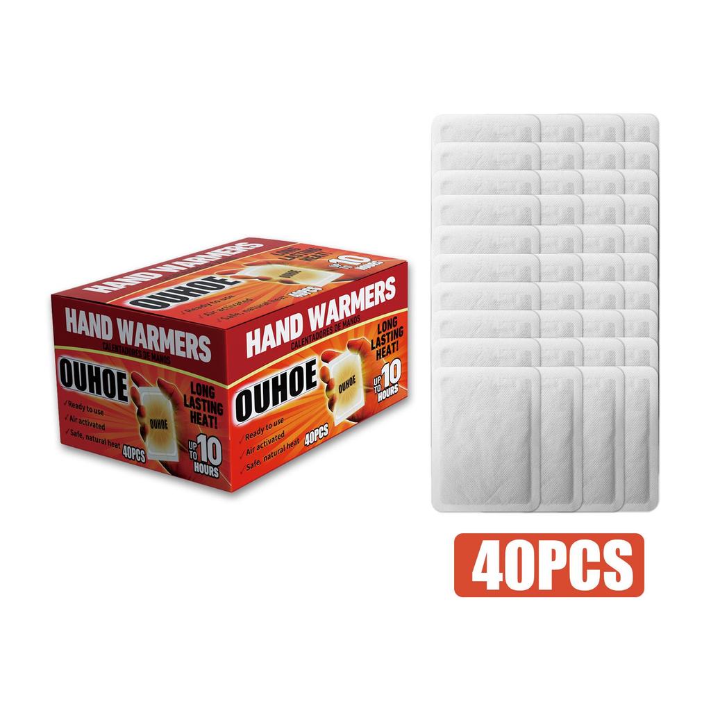 OUHOE Hand Warmer Set Instant Heat Activation Warm Hands & Ward Off Cold Long-Lasting Heat Retention Suitable for Whole Body Use 40pcs