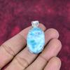 Pendentif en larimar, bijou en argent sterling 925 massif, bijou fait main, pendentif pierre de naissance, cadeau pour lui