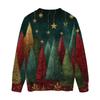 Women's Fashion Casual Long Sleeve Christmas Printed Round Neck Knitted Top
