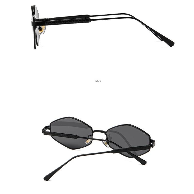 Women's sunglasses - unisex fashion polygonal metal sunglasses