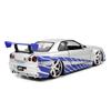 Jada Toys 1/24 Scale Fast & Furious Diecast Car Brian's Nissan Skyline GT-R (R34)