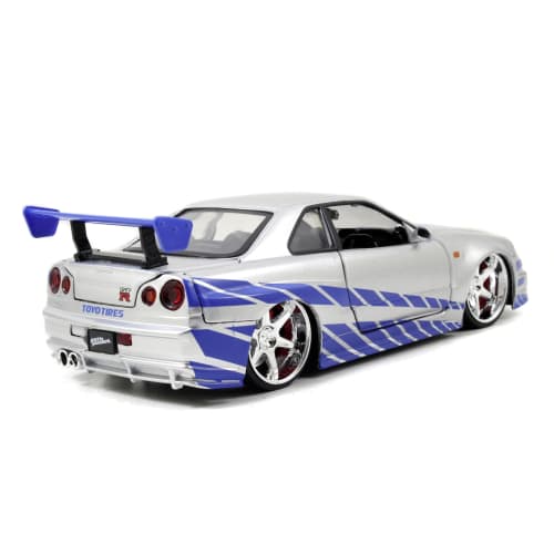 Jada Toys 1/24 Scale Fast & Furious Diecast Car Brian's Nissan Skyline GT-R (R34)