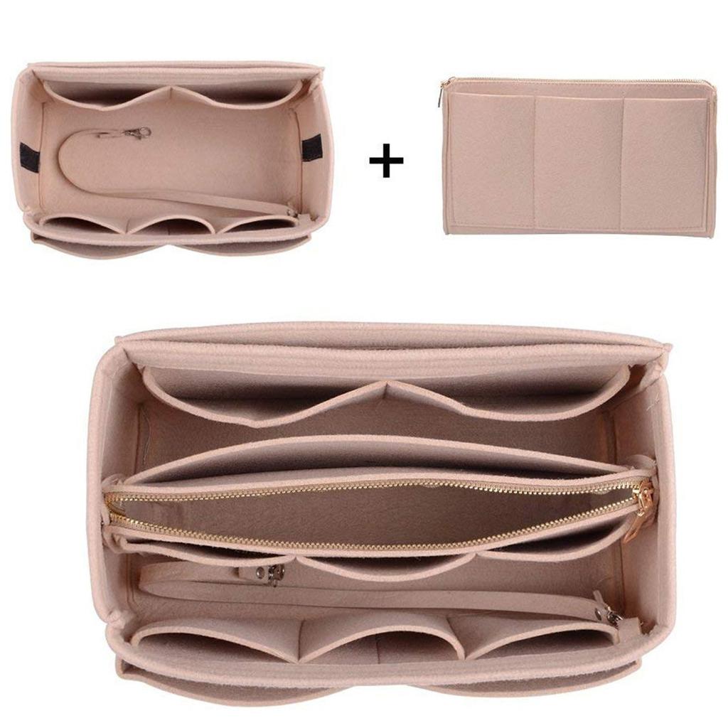 Make up Organizer Felt Insert Bag for Women Handbag Travel Inner Purse Portable Cosmetic Bags Large Capacity Purse Organizer Hot