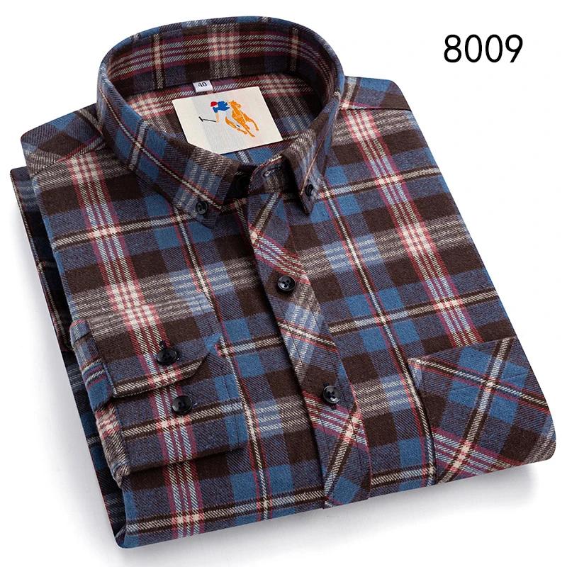 Flanell-Plaidhemden für Herren Klassischer Stil Langarm Umlegekragen Freizeitkleidung Täglicher Gebrauch Pflegeleicht Weiches Material Hemden