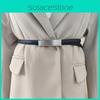 Womens Genuine Leather Skinny Belt With Zinc Alloy Buckle For Office Wear