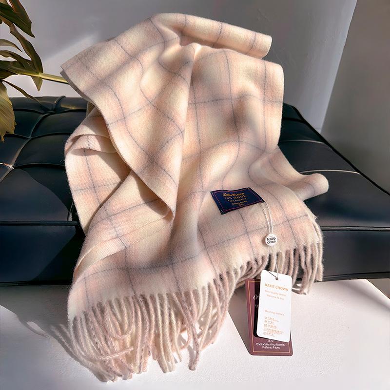 New  Winter Luxury Cashmere Women Plaid Scarf Warm Shawl And Wrap Bandana Pashmina Long Tassel Female Foulard Thick Blanket