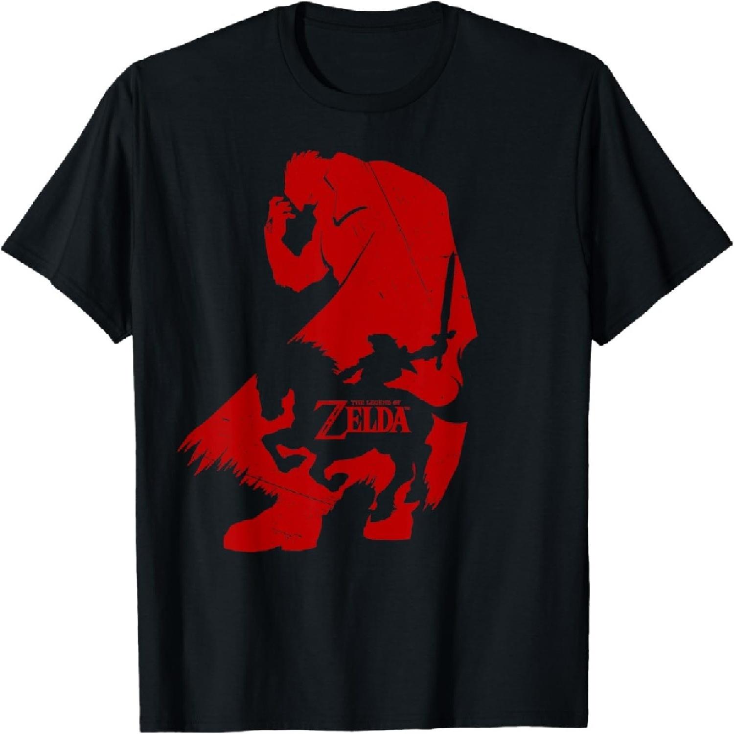 Nintendo Zelda Link Epona Red Ganondorf Silhouette T-Shirt T-Shirt S
