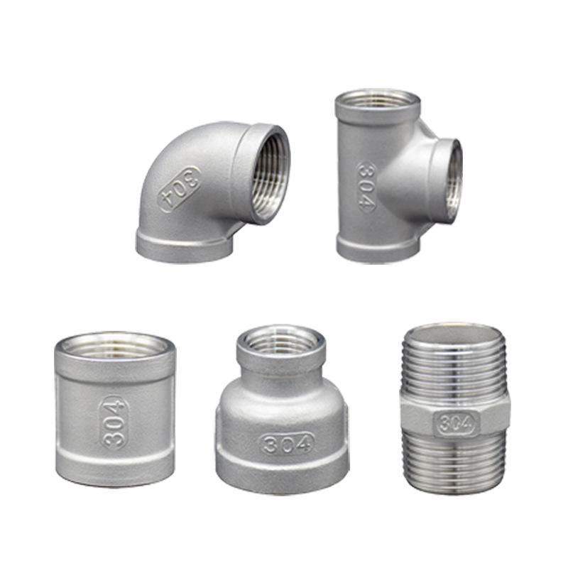 304 Stainless Steel Water Pipe Tee Connector 4-Point Inner/Outer Thread 316 Union Tap Accessory