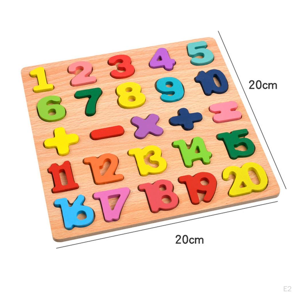 Wooden Puzzle Blocks Chunky Puzzles Preschool Montessori Educational Toy for Boys And Girls