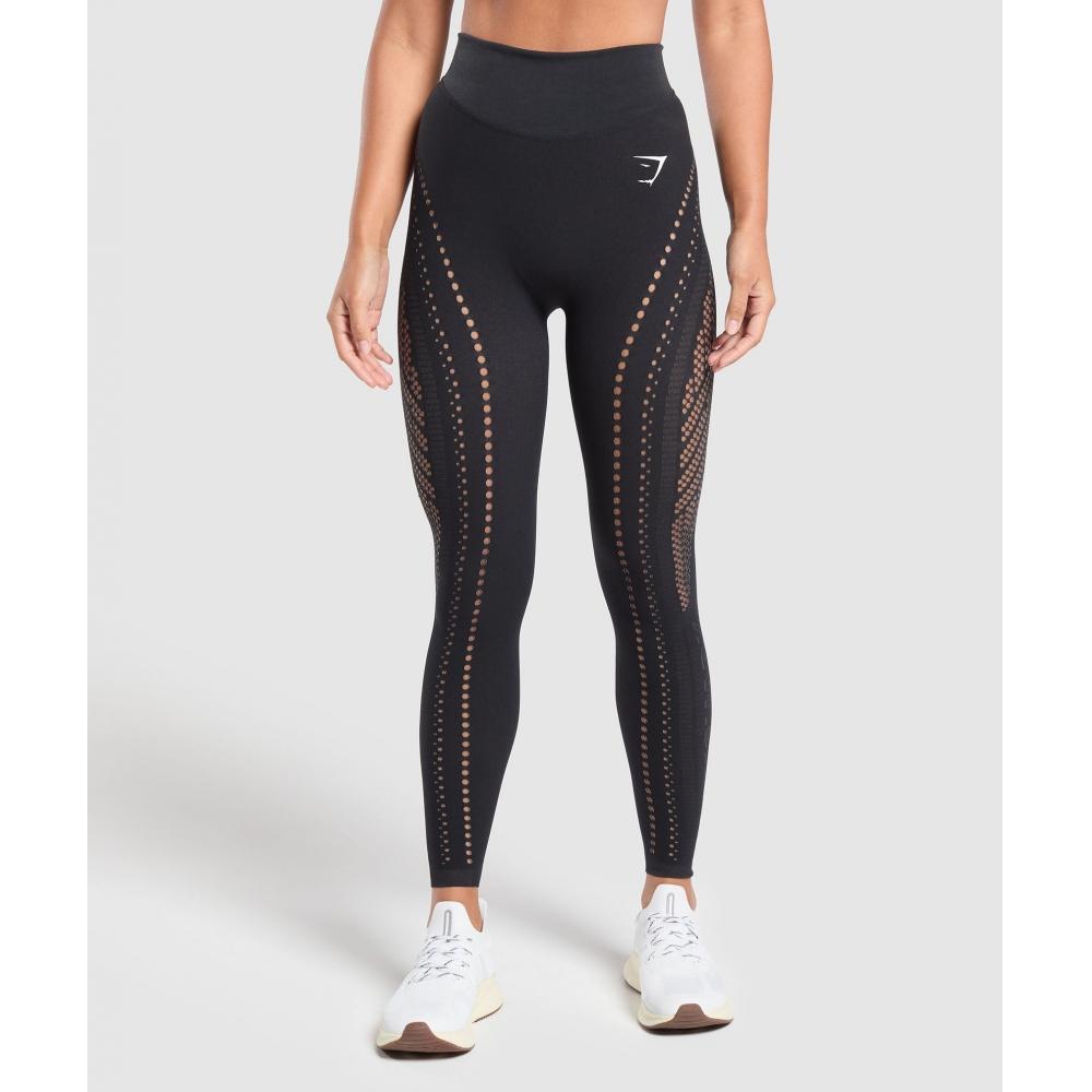 

Gymshark Warp Knit Seamless Tights Black Linen Brown B5a8k Bcbp XS