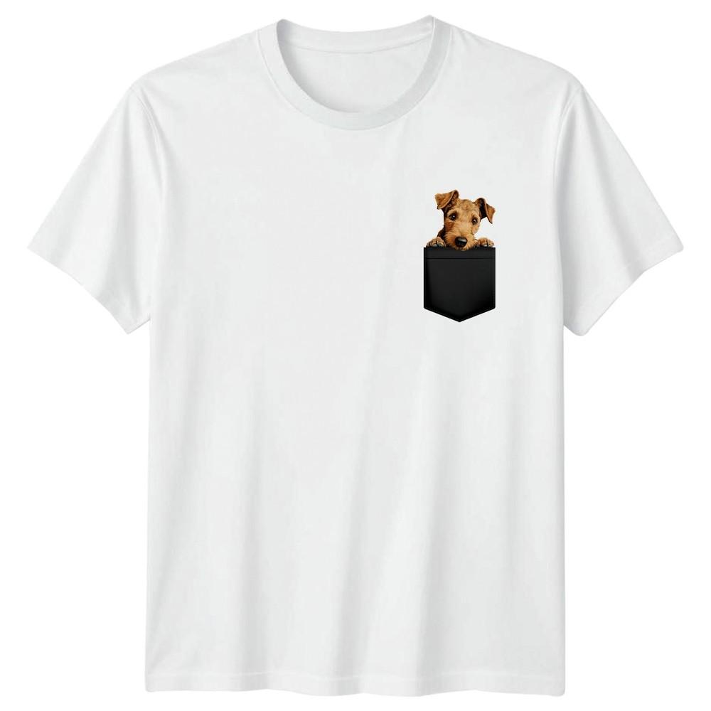 Terrier Dog In Pocket Animals Dogs Unisexs TShirt Unisexs Tee Graphic Unisex Top S