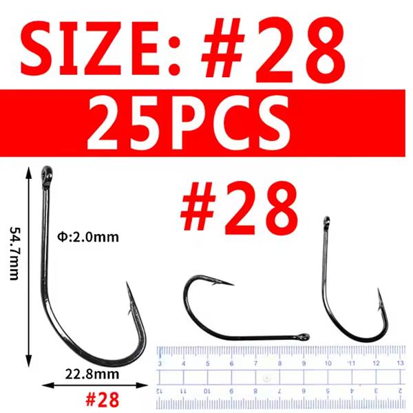 50/25PCS Multiple Purpose High Carbon Steel Fish Hook Nmyph Fly Sabiki Rig Hook Carp Fishing Hook Saltwater Jig Lure Hooks