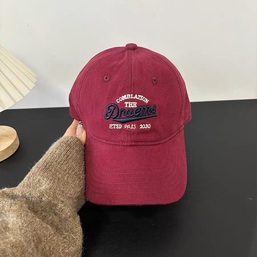 Adjustable Cotton Letter Embroidery Baseball Hat For Men And Women In All Seasons