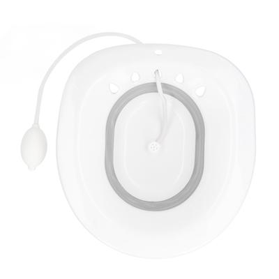 Washable Toilet Bath with Flusher Postpartum Care Soothes Hemorrhoid Foldable Toilet Seat Bath