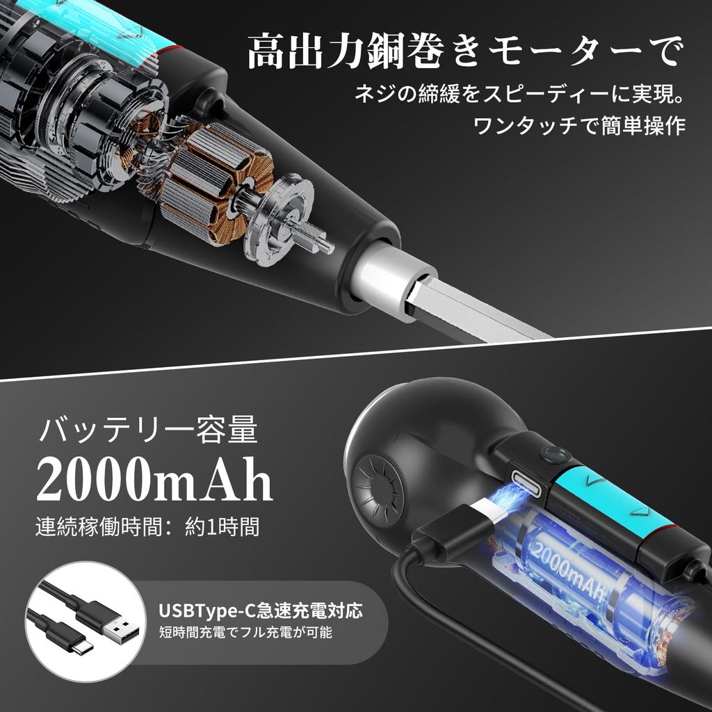 Kemiuu Electric Screwdriver New Rechargeable Electric Manual LED Easy to Perfect for Home Day Suitable for Women and Charging Cable Included [2025