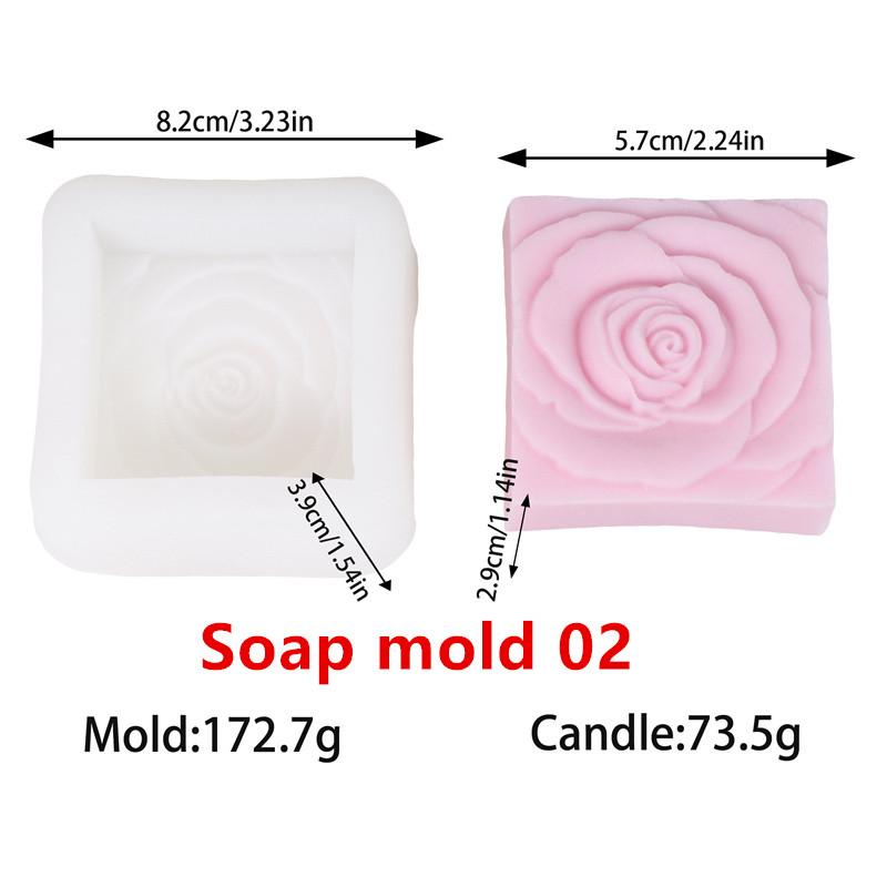 3D Love Rose Silicone Soapr Molds DIY Wedding Valentine's Day Heart Rose I Love U Silicone Soap Candle Mold Craft Art Candle