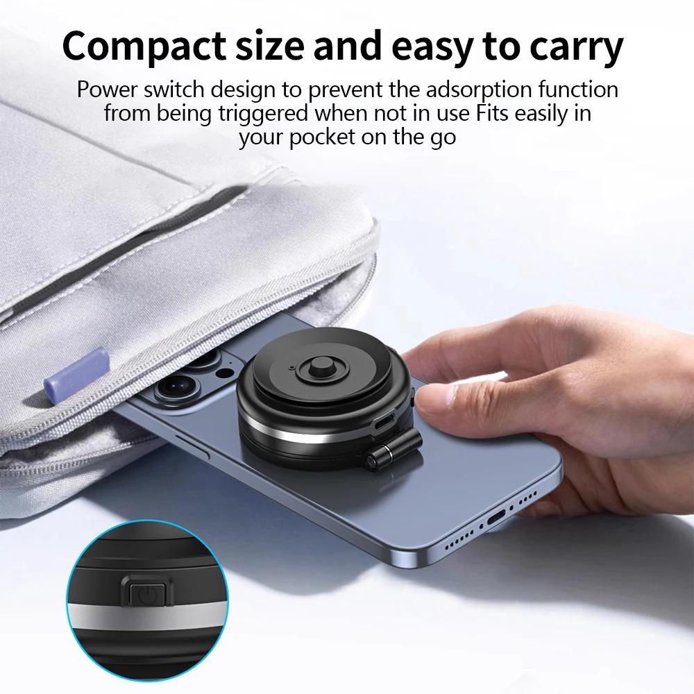 Magnetic Car Phone Holder 360 Degree Rotation Foldable Strong Vacuum Mount Universal Compatible with iPhone Samsung Smartphones
