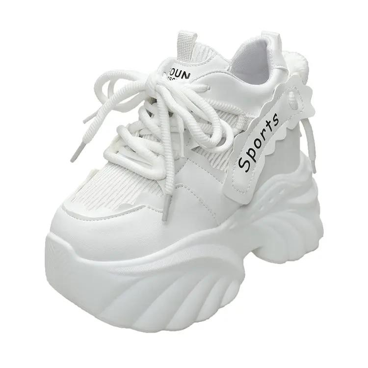 

Fashion hot sale 2025 Spring New Women Platform Sneaker Mesh Casual Chunky sneakers Wedges Breathable Height Increasing Shoes for Woman 39 белый