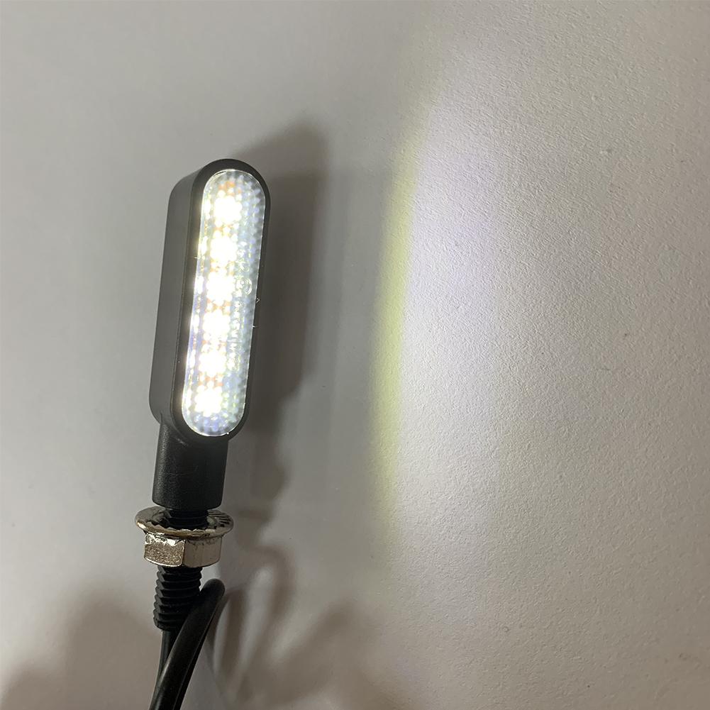 2 Pièces 6LED Mini 12V Clignotant de Moto Lampes Indicateurs Clignotant Ambre Moto