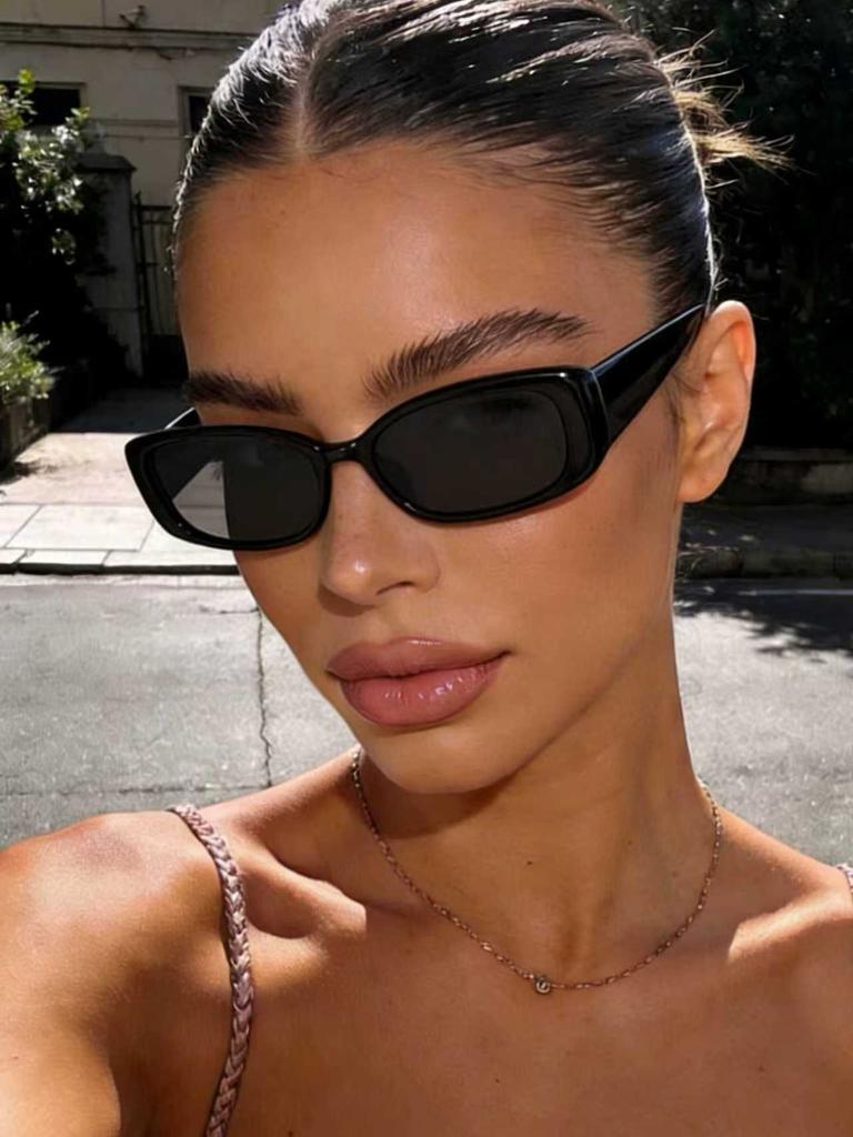 1PCS Square Mini Frame Sunglasses Couple Style Daily Commuting Travel Photography Essential Fashion Sun Protection Glasses