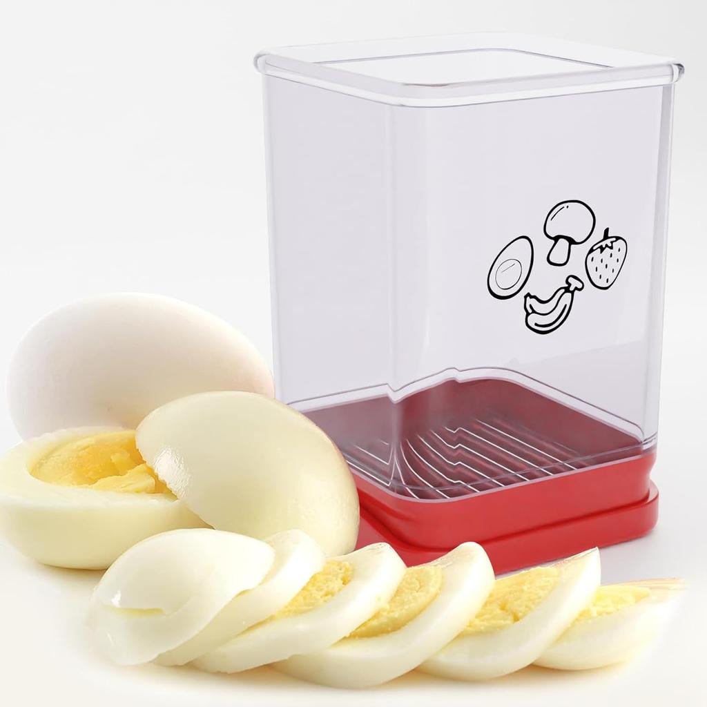Fruchtschneider Tasse Speed Cutter für Erdbeere Banane Traube Ei Edelstahl Gemüse schneiden Küchengerät Küche Tragbares Schneidwerkzeug (1 Stück)