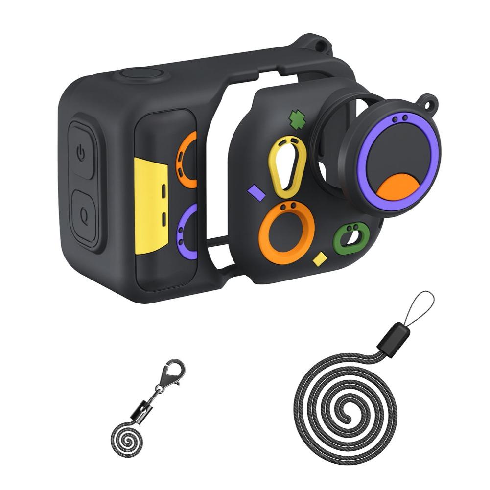 1pcs Silicone Protective Case For Insta360 Go Ultra Camera Cover Anti Dust Shock Resistant Accessories Set With Neck Strap Gift