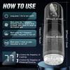Automatic Male Sex Toys Penis Pumps Male Sex Toys with Suction Vibration Thrust and Rotation 7 Modes Textured 3D Simulation Sex Toys