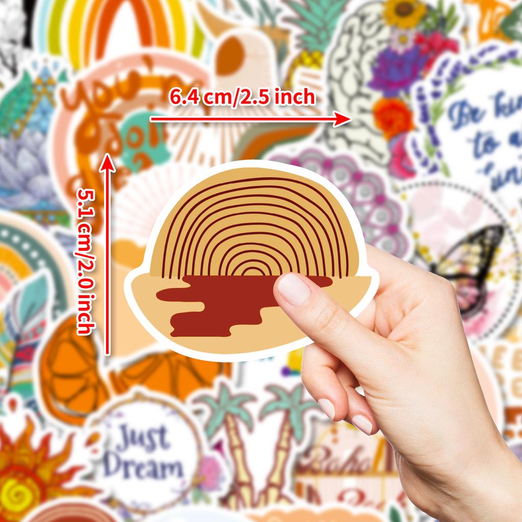 50 Rainbow Boya Series Stickers DIY Mobile Case Flat Refrigerator Skateboard Pack