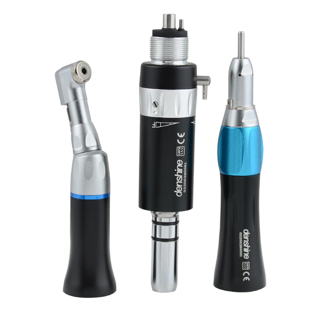 Kit manipolo dentale colorato a bassa velocità Motore ad aria dritto contrangolo 4 fori