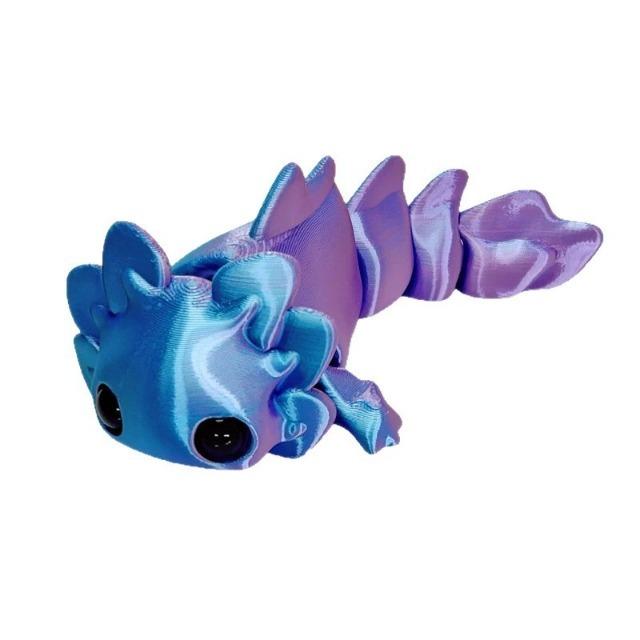 3D Printed Salamander Figures Multi-Joint Movable Simulation Eyes Kids Toy Home Living Room Desktop Decoration Children Gift