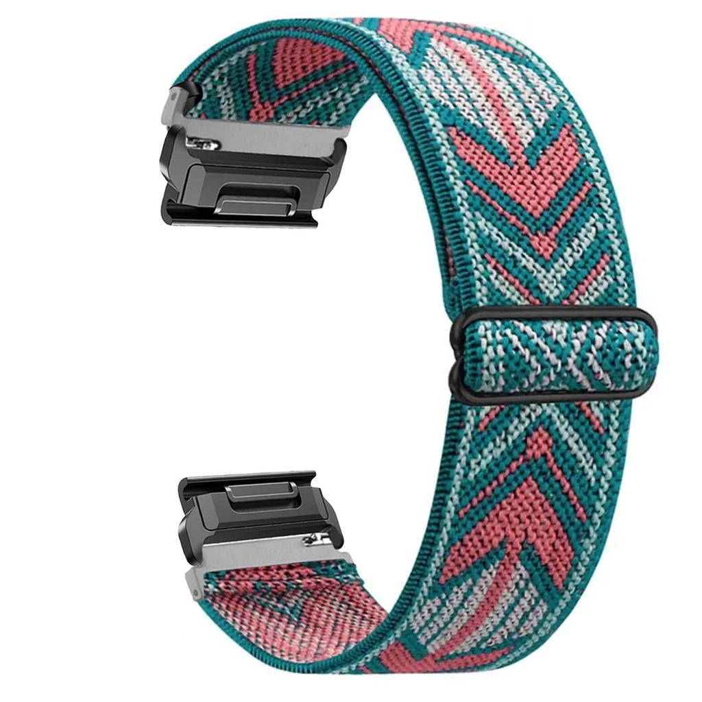 Elastyczny pleciony nylonowy pasek pętla do Garmin 22 26mm Fenix 7 7X 6X 6 Pro 5 5s 5X Plus 3HR 945 Epix Gen 2 Enduro Quickfit