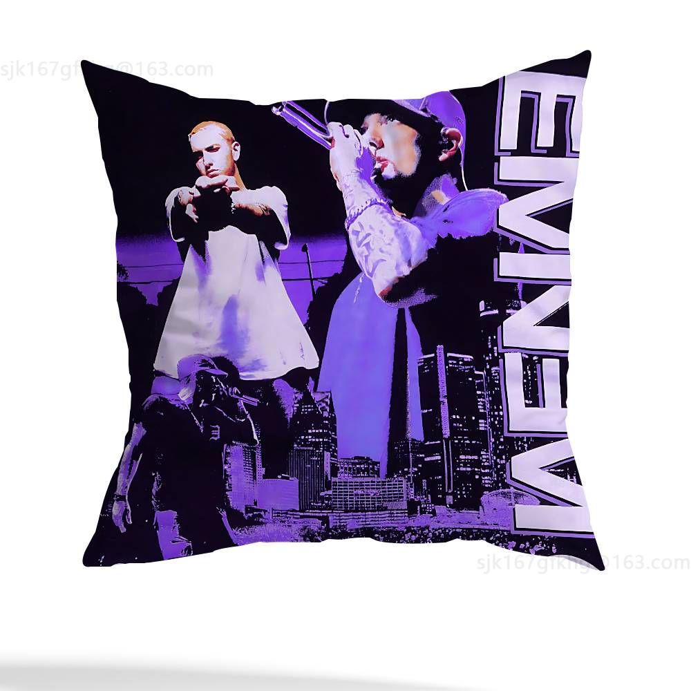 E-Eminem Music Pillow Case Pillow Case Living Room Sofa Cushion Cover Suitable For Home Bedroom Room Decoration