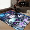 1PC Custom Name Gothic Fantasy Skull Art Theme Floor Mat Ideal for Living Room, Game Rooms, Office, Bedroom, Office Floor Mat , Floor Mats for Home