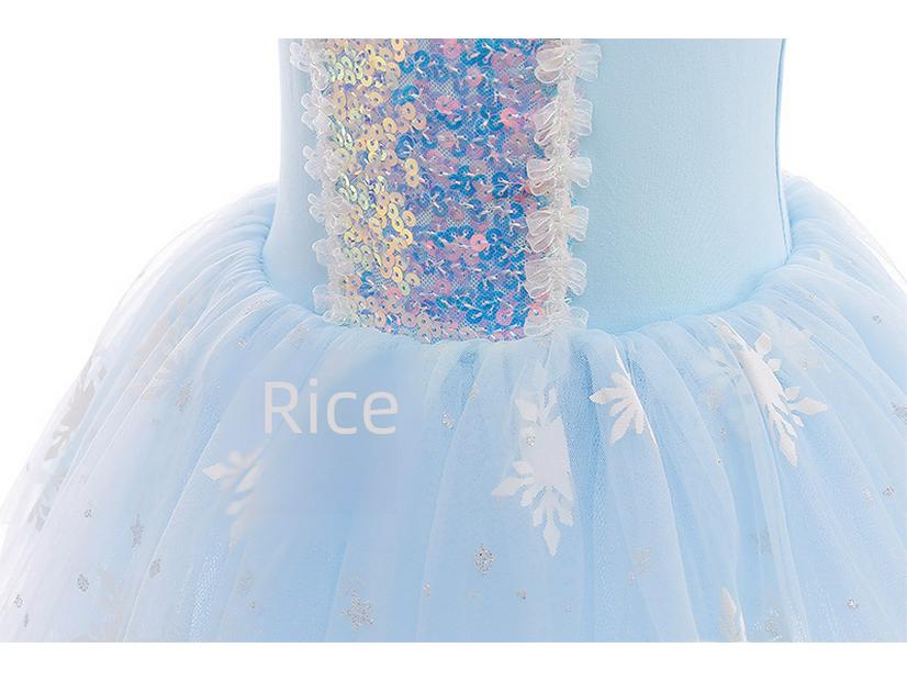 Frozen Elsa-Inspired Ballet Skirt: Summer 2025 New Girls' Dance Costume