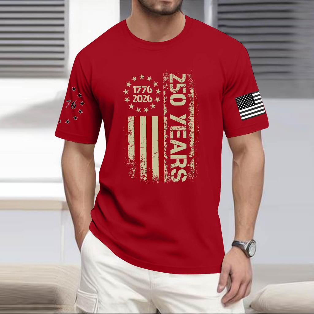 Men's Casual Round Neck Lightweight Short-Sleeve Top