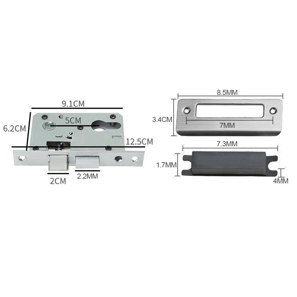 Door Handle Lock With Keys Door Lock Set Hardware Indoor Bedroom Heavy-duty Door Lock Handle Kit Safety Door Lock Accessory
