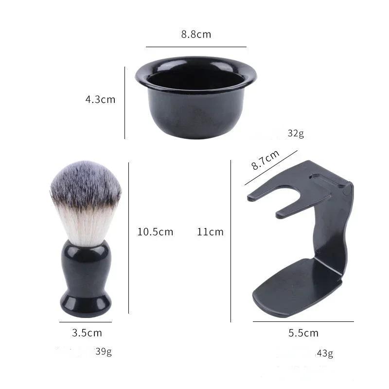 Men Shaving Brush Set Facial Foam Bowl Men Beard Shaving Stand Moustache Cleaner Rack Shaving Brush Cup Men Styling Accessories