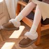 Bag Heel Cotton Shoes for Women In Autumn and Winter, Warm Home, Thick Soled Plush Cotton Slippers for Women Wearing Snow Boots