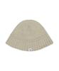 Bajal Monogram Label Wool Knit Bucket Hat Beige