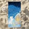 Cute Dog And Snow Towel For Swim Yoga Gym Quick Drying Soft and Skin-friendly Beach Towels All-Season