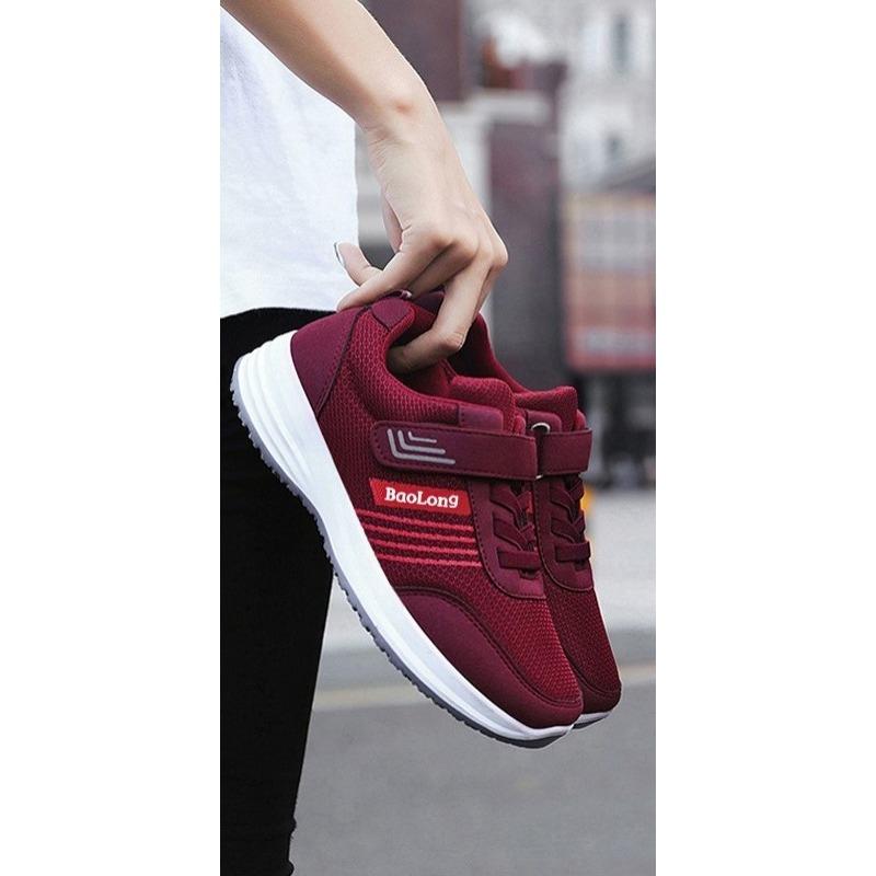 Walking Shoes, Velcro Breathable Shoes for The Elderly, Outdoor Thick-soled Sports Shoes, Women's Shoes