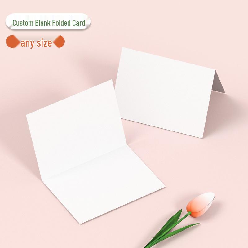 

DIY Cross-border Hand-painted Kraft Greeting Card - Blank Folded Card for Holidays