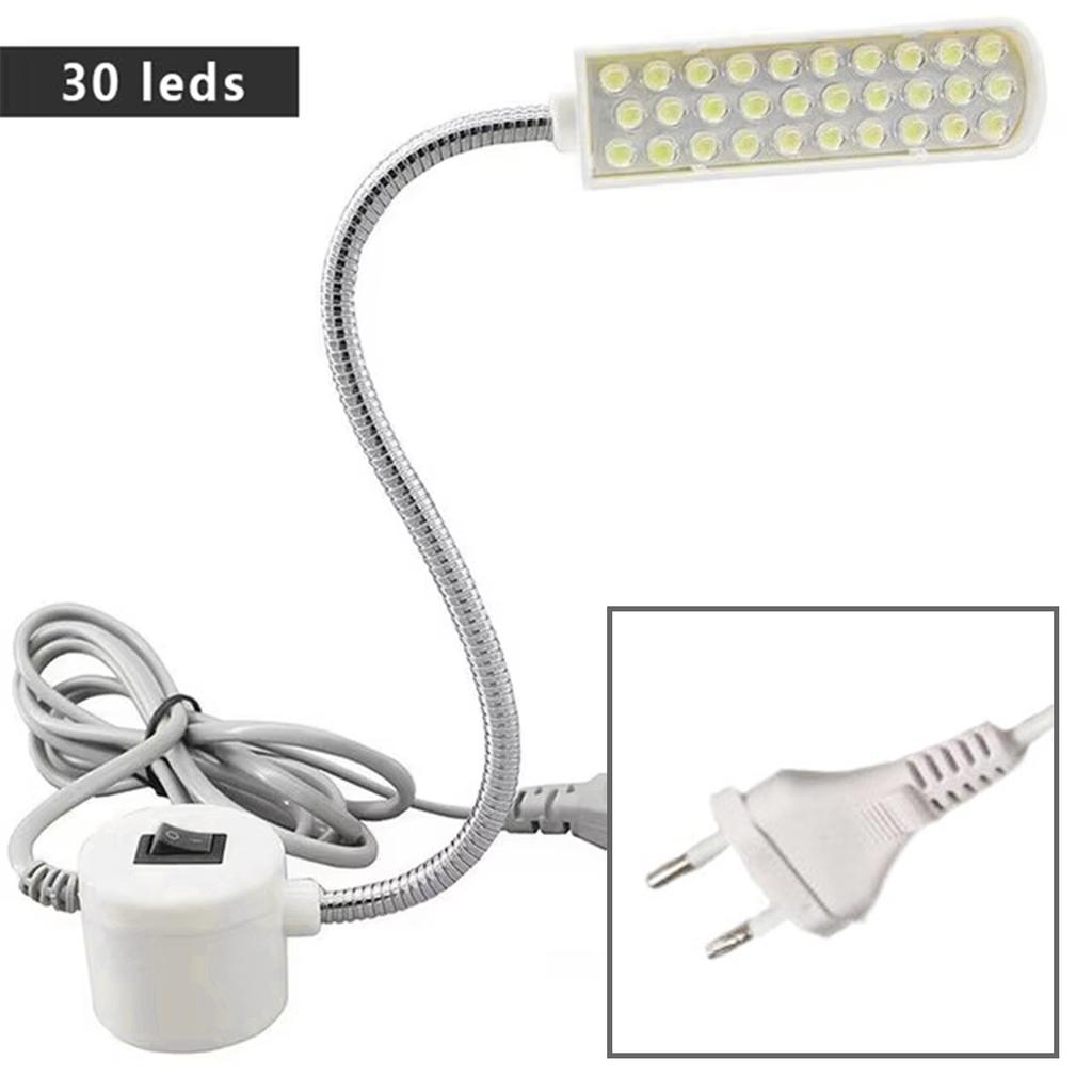 Industrial Led Light 1w 2w 3w Flexible Magnetic Work Light Portable Adsorbed Base Sewing Machine Eu/Us Plug Gooseneck Us Machine