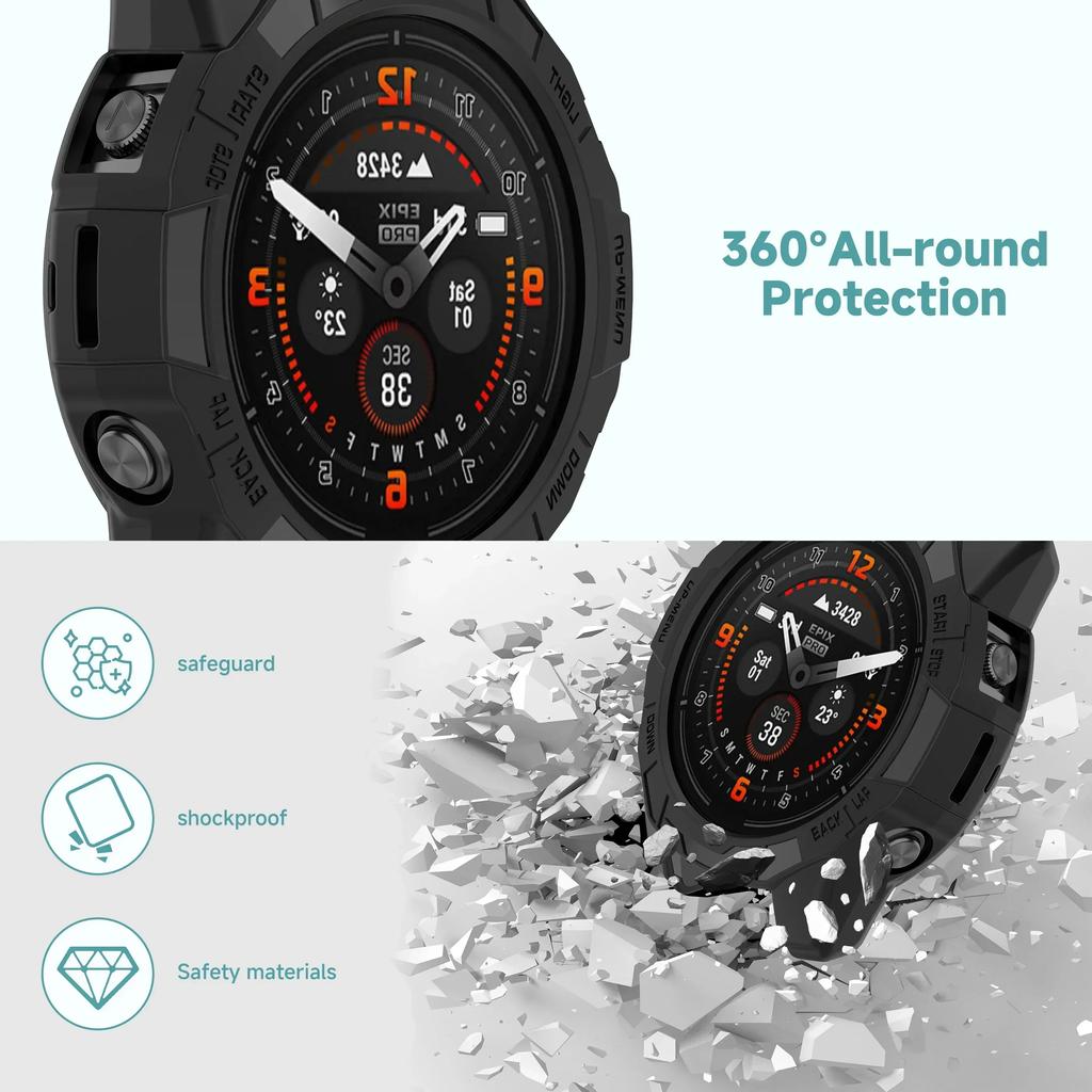 NEW Protective Case Hollow Protective Shell For Garmin Fenix 7 7S 7X Bumper Silicone Cover For Garmin Epix Pro 42 47 51mm Cover