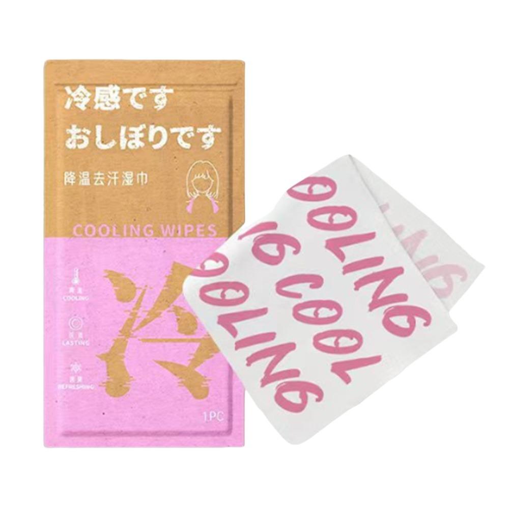Non Woven Fabric Cooling Towel Disposable Breathable Sweat Wipes Quick Drying Sunstroke Prevention Instant Cold Towels 10pcs розовый